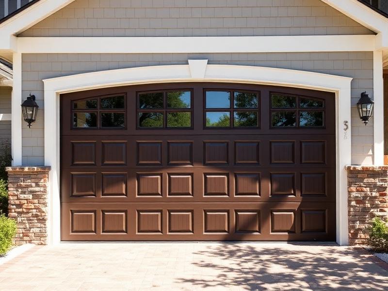 Traditional steel garage door